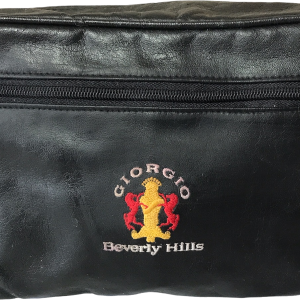 80s Embroidered Logo Toiletry Or Makeup Bag By Georgio Beverly Hills View Cheap Online