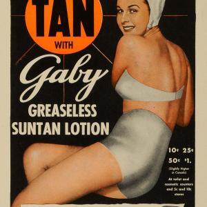 1942 Ad Gaby Greaseless Sun Tanning Lotion Oil Girl Bikini Summer Beauty LF5 Enjoy Online