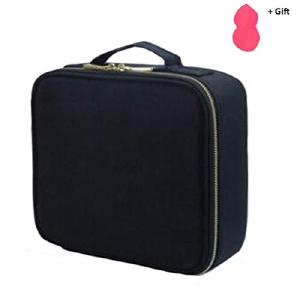 Travel Makeup Case Portable Cosmetic Train Case with Golden zipper for Women Discount Looking For