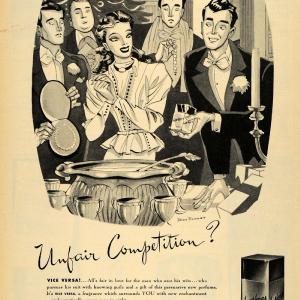 1947 Ad Vice Versa Fragrance Perfume Parfum Christmas Party Punch Bowl ESQ4 Amazon Cheap Online