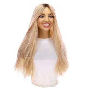 24" Divine Lace Top Topper Warm Platinum Blonde Cheap Sale Professional
