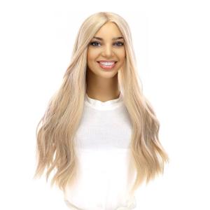 24" Divine Lace Top Topper Platinum Blonde w/ No Rooting Cheap Sale Perfect