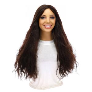 24" 3/4 Bandfall Wig Dark Brown Wavy Authentic Online