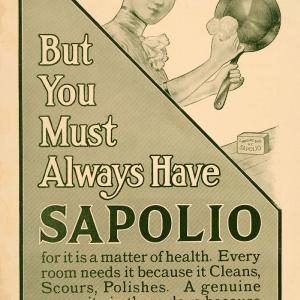 1912 Ad Enoch Morgans Sons Sapolio Health Soap Bar New York Cleaning TIN5 Sale Best Seller