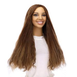 24" 3/4 Bandfall Wig Light Brown Babylight Wavy Huge Surprise Cheap Pice