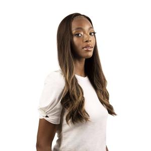 24" 3/4 Bandfall Wig Dark Brown Balayage Sale In China