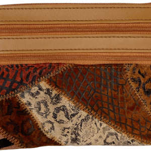 80's Animal Print Patchwork Zipper Pouch Visit For Sale