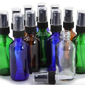 Vivaplex, 12, Assorted Colors, 2 oz Glass Bottles, with Black Fine Mist Sprayers Cheapest Pice