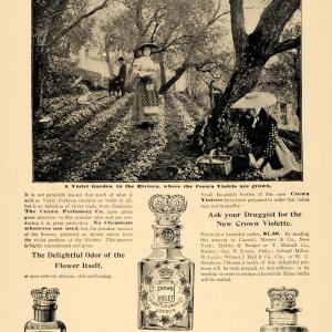 1895 Ad Violette Crown Perfumery Company Violet Garden - ORIGINAL MUN1 Free Shipping Geniue Stockist