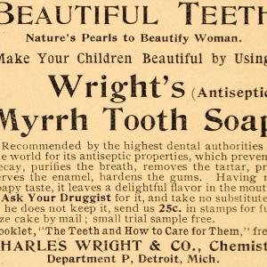1895 Ad Wrights Antiseptic Myrrh Tooth Soap - ORIGINAL ADVERTISING OD3 Buy Cheap Hot Sale