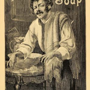 1895 Ad Pears' Toilet Bath Soap Face Washing Man Towel - ORIGINAL TFO1 Free Shipping Marketable