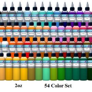 54 Color Set - Intenze Tattoo Ink - 2oz Bottles Sale With Mastercard