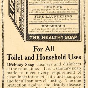 1909 Ad Lifebuoy Toilet Bath Soap Shampoo Cleaning - ORIGINAL ADVERTISING OD3 Clearance Low Pice Fee Shipping