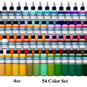 54 Color Set - Intenze Tattoo Ink - 4oz Bottles Cheap Sale Many Kinds Of