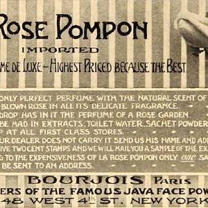 1909 Ad La Rose Pompon Perfume Bourjois Java Face Soap - ORIGINAL OD3 Sale Shop