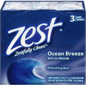 Zest Refreshing Bar Soap, Ocean Breeze with Sea Minerals 3 Bars x 4 Ounces* Sale 2025 Unisex