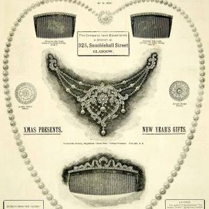1895 Ad Antique Victorian Jewelry Orient Pearls Necklace Hair Combs Buttons YTQ1 Outlet Sast