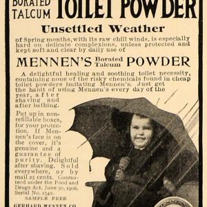 1907 Ad Gerhard Mennen's Borated Talcum Toilet Powder - ORIGINAL ADVERTISING CL4 Sale Wide Range Of