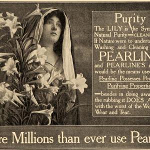1907 Ad James Pyle's Pearline Washing Soap Lily Flowers - ORIGINAL TIN4 Outlet Collections