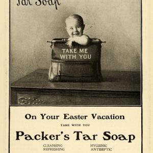 1902 Ad Packer's Tar Soap Hygiene Baby Health Luggage - ORIGINAL TOM3 Online Cheap Pice