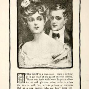 1902 Ad Vintage Ivory Soap Charles Allen Gilbert Art Illustration Skin Care YSN2 Clearance Big Discount