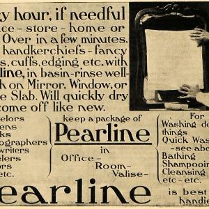 1902 Ad James Pyle Pearline Washing Soap Detergent NY - ORIGINAL TIN5 Sale Cost