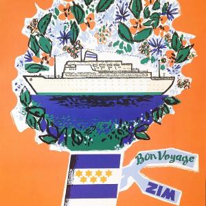 ZIM Bon Voyage - S.S. Herzl - S.S. Jerusalem Free Shipping For Sale