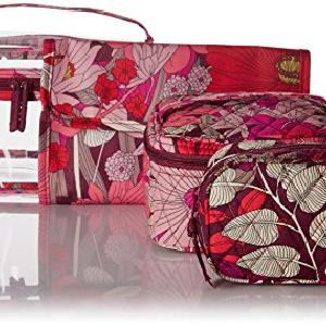 Vera Bradley Travel Cosmetic Set, Bohemian Blooms Clearance Official Site