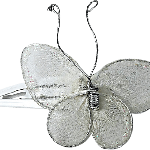 00s White Iridescent Butterfly Hair Clip Footlocker Pictures