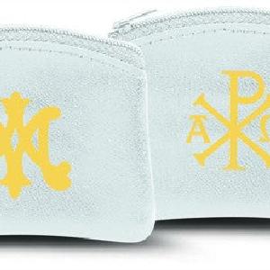 White Sheepskin Rosary Case Outlet Discount Authentic