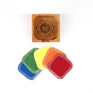 Wooden Facial Round Container with 20-Pack of Reusable Facial Rounds: Rainbow Outlet Store Locations