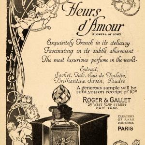 1920 Ad Roger Gallet Perfume Cupid Cherub Flowers Love - ORIGINAL THR1 Sale Good Selling