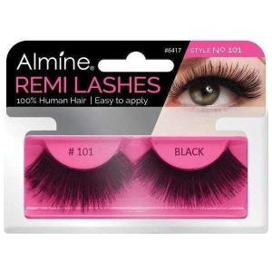 Almine Eyelashes (Style No.101) Black 100% Remi Human Hair Clearance Good Selling