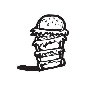 Triple Cheeseburger Decal Cheap Perfect