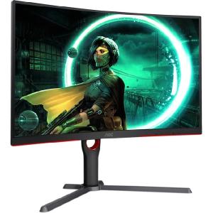 AOC CQ27G3S 27" Class WQHD Curved Screen Gaming LCD Monitor - 16:9 - Black, Red - 27" Viewable - Vertical Alignment (VA) - LED Backlight - 2560 x 1440 - 16.7 Million Colors - FreeSync Premium - 300 Ni Geniue Stockist Online