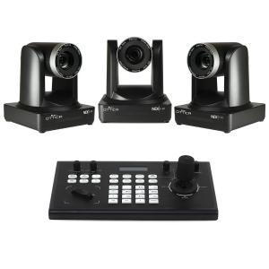 Ikan OTTICA-3PTZ-1C OTTICA Bundle with 3 NDI|HX PTZ Cameras and 1 IP Controller Clearance Tumblr