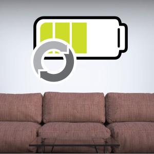 Battery with Three bars Charging Sticker Clearance For Nice