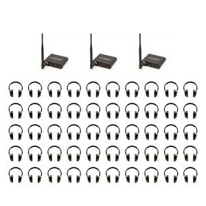 VocoPro Silent Disco 350 Package with 3 Transmitters and 50 Wireless LED Headphones Discount Countdown Package