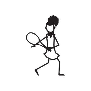 Tennis Girl Decal Fashionable Cheap Online