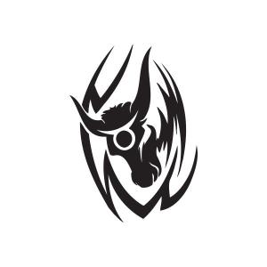Taurus Tribal Bull Horns Decal Cheap Pice From China