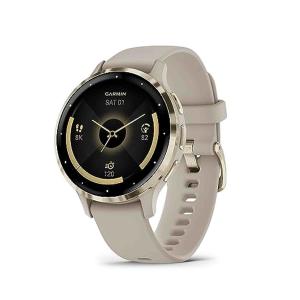 Garmin Venu 3S Soft Gold Stainless Steel Bezel 1.2-Inch AMOLED Touchscreen Display Smart Watch with 41mm French Gray Case and Silicone Band Discount Popular