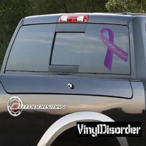 Alzheimer's Disease Awareness Ribbon Vinyl Sticker Free Shipping Visit
