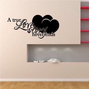 A True Love Story Never Ends Valentine's Day Decal Outlet 2025 New