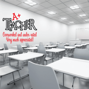 A Teacher overworked and under rater very much appreciated Decal Sale Good Selling