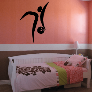 Abstract Figure Bowling Pictogram Decal Cheap In China
