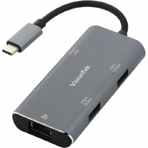 VisionTek USB-C Hub with Ethernet (2x USB-A 10Gbps | 1x USB-C 10Gbps) - USB 3.1 (3.1 Gen 2) Type C - 3 USB Port(s) - 1 Network (RJ-45) Port(s) - 3 USB 3.1 Port(s) Free Shipping Real