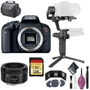Zhiyun-Tech WEEBILL LAB Handheld Stabilizer - Canon EOS Rebel 800D/T7i DSLR Camera (body only) - 128GB Case - CANON EF 50 F 1.8 STM LENS Discount Hot Sale