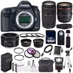 Canon EOD 5D III Digital Camera International Model   Canon EF 24-70mm f/4L is USM Lens   Canon EF 75-300 III  EF 50mm Extreme Bundle Free Shipping Cheap Pice