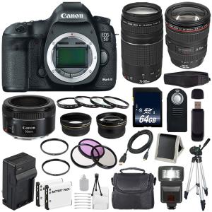 Canon EOD 5D III Digital Camera   24-105mm Lens   75-300 III   EF 50mm Clearance For Cheap