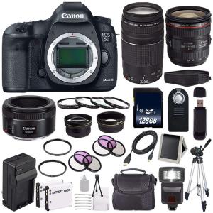 Canon EOD 5D III Digital Camera International Model   Canon EF 24-70mm f/4L is USM Lens   Canon EF 75-300 III  EF 50mm Advanced Bundle Cheap Fashionable